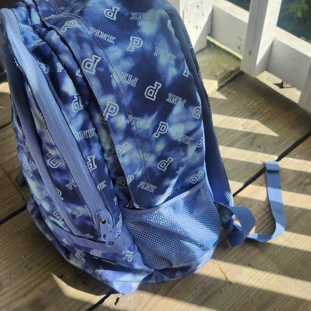 PINK Victoria's Secret Blue Backpack - Picture 6 of 9